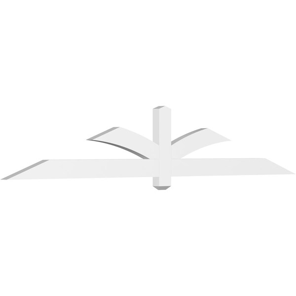 Ekena Millwork Redmond Architectural Grade PVC Gable Bracket, 96"W x 16"H x 2"D x 4"F, 4/12 Pitch GBP096X16X0204RED00 - main